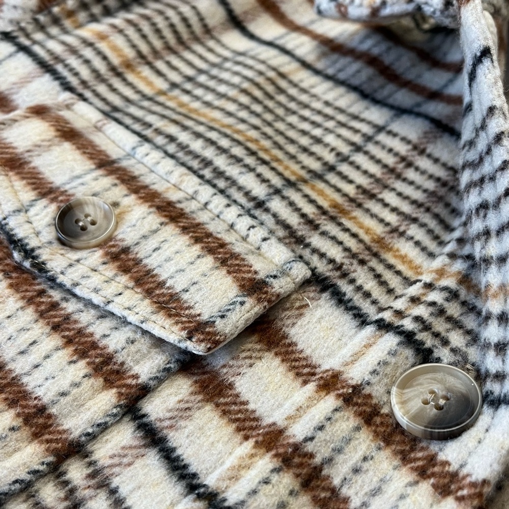 Joie Light Weight Plaid Button-Up Jacket. - image 3